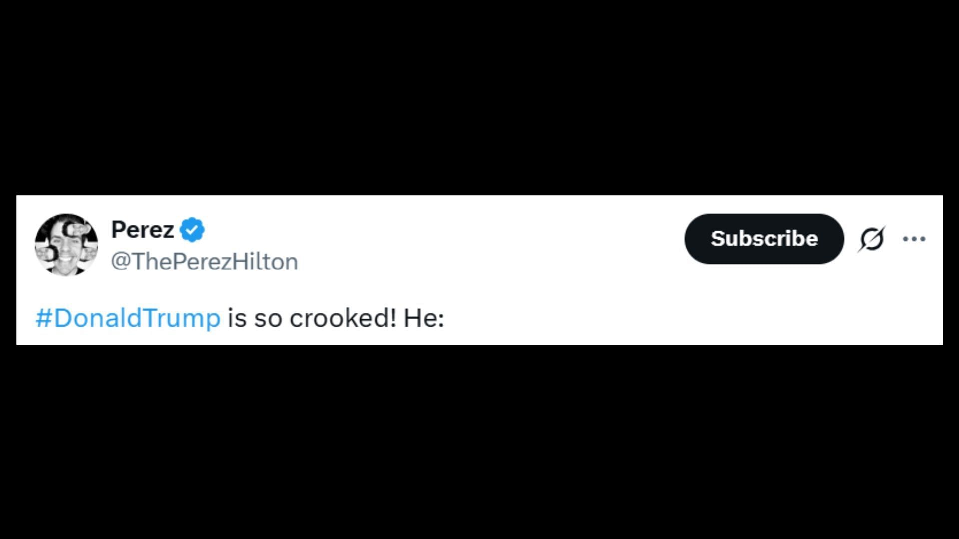 Hilton's post (Image via X/ThePerezHilton)